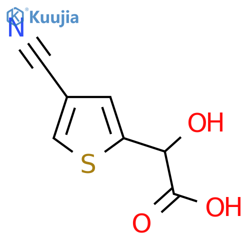 2-(4-cyanothiophen-2-yl)-2-hydroxyacetic acid structure