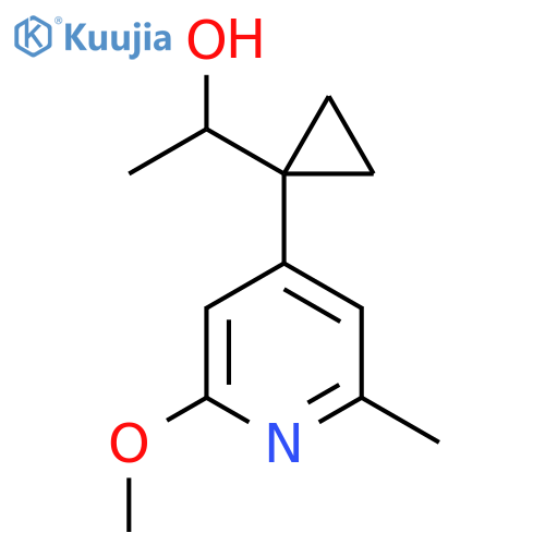 1-1-(2-methoxy-6-methylpyridin-4-yl)cyclopropylethan-1-ol structure