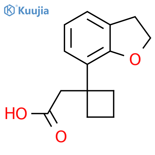 2-1-(2,3-dihydro-1-benzofuran-7-yl)cyclobutylacetic acid structure