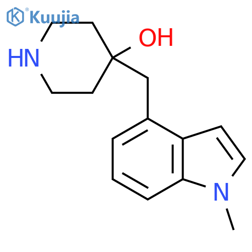 4-(1-methyl-1H-indol-4-yl)methylpiperidin-4-ol structure