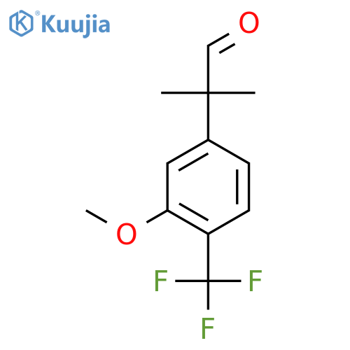 2-3-methoxy-4-(trifluoromethyl)phenyl-2-methylpropanal structure