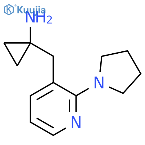 1-{2-(pyrrolidin-1-yl)pyridin-3-ylmethyl}cyclopropan-1-amine structure