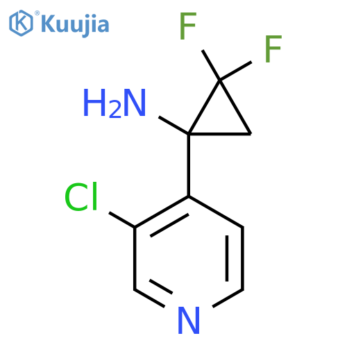 1-(3-chloropyridin-4-yl)-2,2-difluorocyclopropan-1-amine structure
