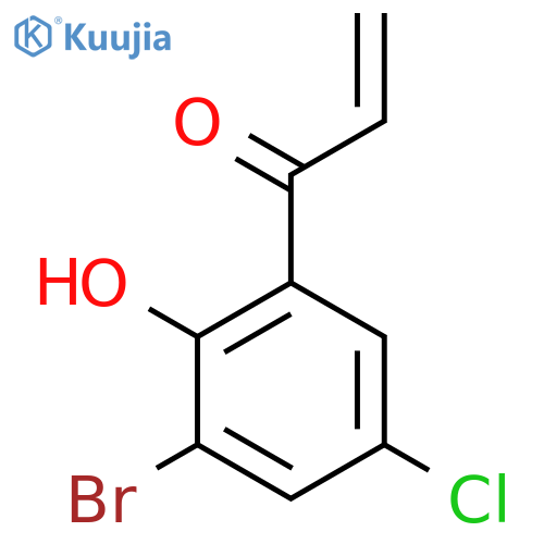 1-(3-bromo-5-chloro-2-hydroxyphenyl)prop-2-en-1-one structure