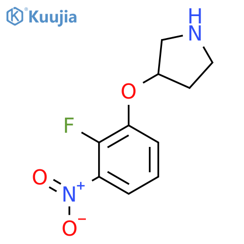 3-(2-fluoro-3-nitrophenoxy)pyrrolidine structure