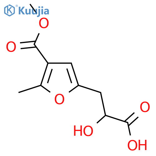 2-hydroxy-3-4-(methoxycarbonyl)-5-methylfuran-2-ylpropanoic acid structure