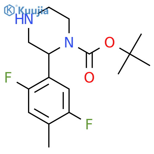 tert-butyl 2-(2,5-difluoro-4-methylphenyl)piperazine-1-carboxylate structure