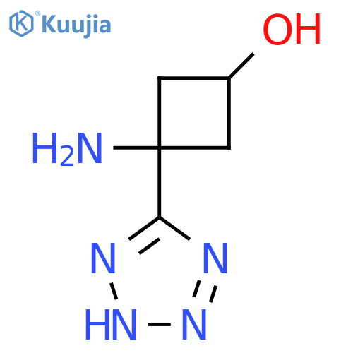 3-amino-3-(1H-1,2,3,4-tetrazol-5-yl)cyclobutan-1-ol structure