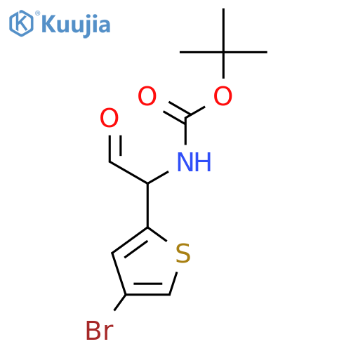 tert-butyl N-1-(4-bromothiophen-2-yl)-2-oxoethylcarbamate structure