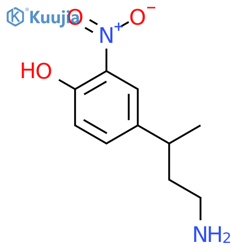 4-(4-aminobutan-2-yl)-2-nitrophenol structure