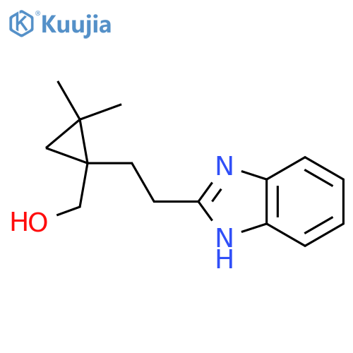 {1-2-(1H-1,3-benzodiazol-2-yl)ethyl-2,2-dimethylcyclopropyl}methanol structure