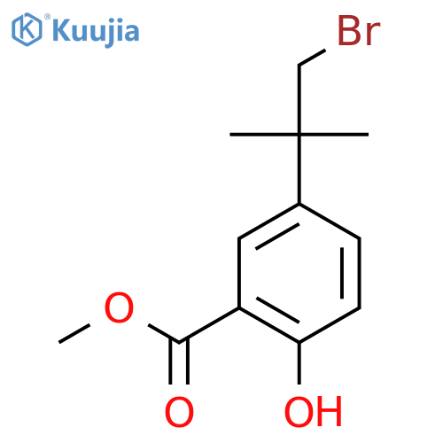 methyl 5-(1-bromo-2-methylpropan-2-yl)-2-hydroxybenzoate structure