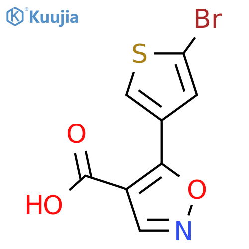 5-(5-bromothiophen-3-yl)-1,2-oxazole-4-carboxylic acid structure