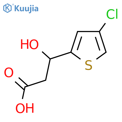 3-(4-chlorothiophen-2-yl)-3-hydroxypropanoic acid structure