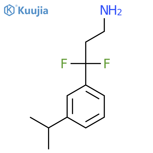 3,3-difluoro-3-3-(propan-2-yl)phenylpropan-1-amine structure