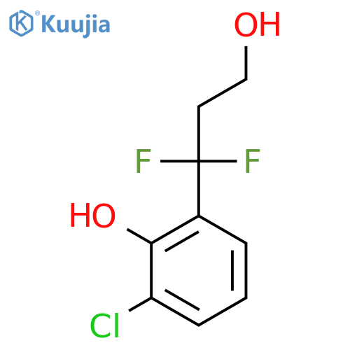 2-chloro-6-(1,1-difluoro-3-hydroxypropyl)phenol structure