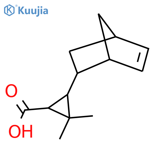 3-{bicyclo2.2.1hept-5-en-2-yl}-2,2-dimethylcyclopropane-1-carboxylic acid structure