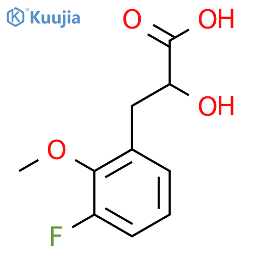 3-(3-fluoro-2-methoxyphenyl)-2-hydroxypropanoic acid structure