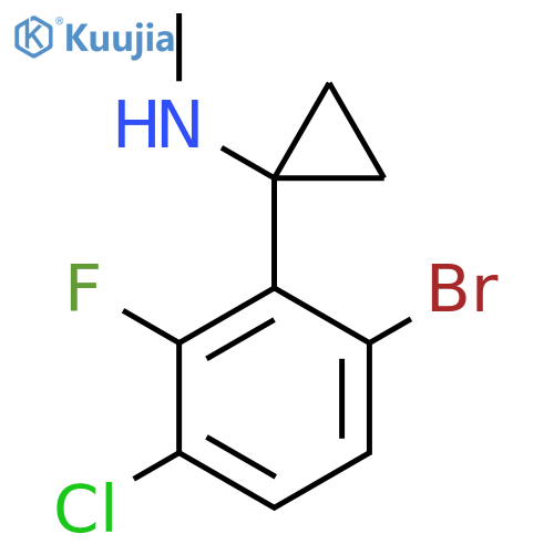 1-(6-bromo-3-chloro-2-fluorophenyl)-N-methylcyclopropan-1-amine structure