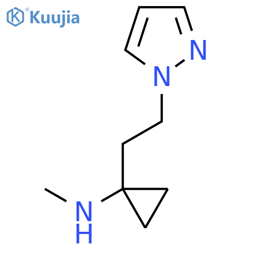 N-methyl-1-2-(1H-pyrazol-1-yl)ethylcyclopropan-1-amine structure