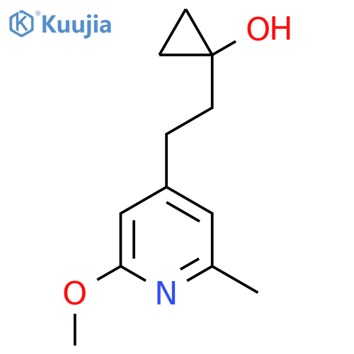 1-2-(2-methoxy-6-methylpyridin-4-yl)ethylcyclopropan-1-ol structure