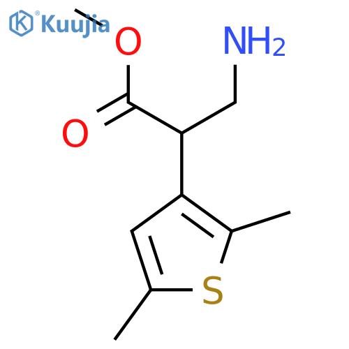 methyl 3-amino-2-(2,5-dimethylthiophen-3-yl)propanoate structure
