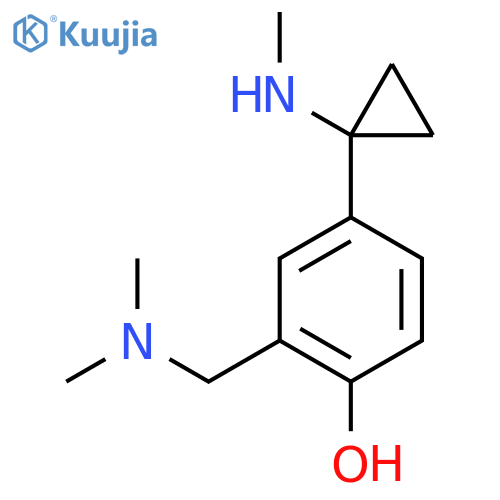 2-(dimethylamino)methyl-4-1-(methylamino)cyclopropylphenol structure