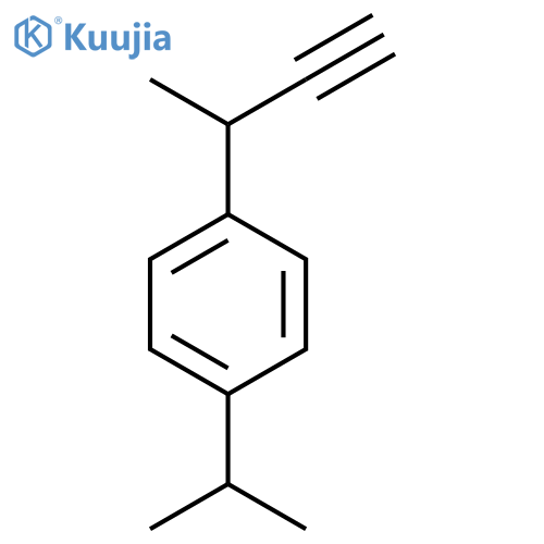 1-(But-3-yn-2-yl)-4-(propan-2-yl)benzene structure