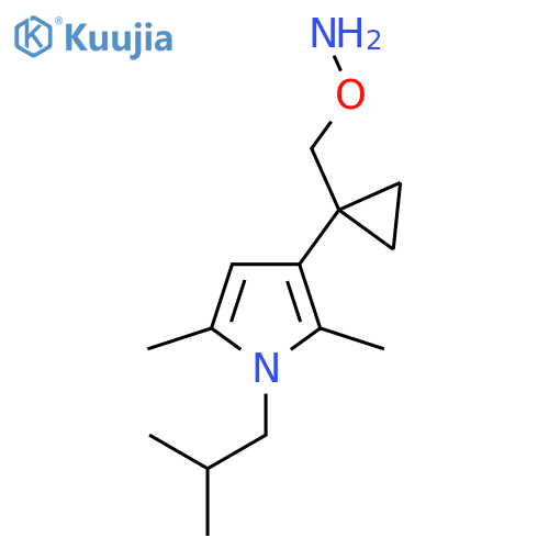 O-({1-2,5-dimethyl-1-(2-methylpropyl)-1H-pyrrol-3-ylcyclopropyl}methyl)hydroxylamine structure