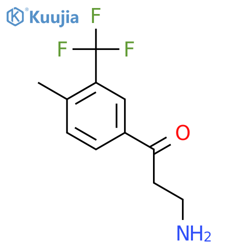 3-amino-1-4-methyl-3-(trifluoromethyl)phenylpropan-1-one structure