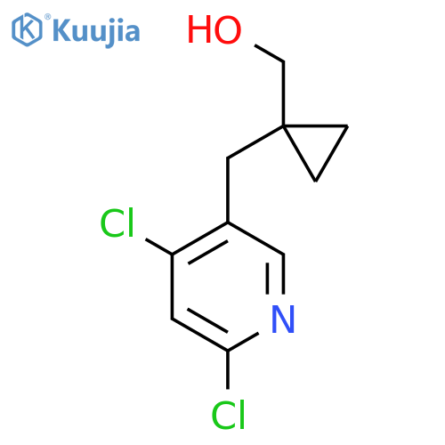 {1-(4,6-dichloropyridin-3-yl)methylcyclopropyl}methanol structure