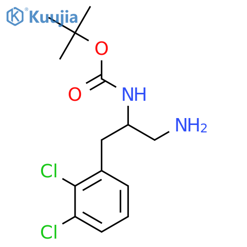 tert-butyl N-1-amino-3-(2,3-dichlorophenyl)propan-2-ylcarbamate structure