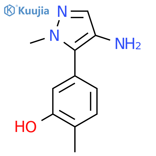 5-(4-amino-1-methyl-1H-pyrazol-5-yl)-2-methylphenol structure