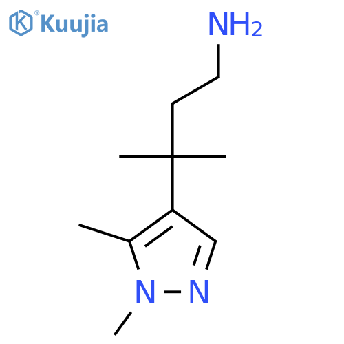 3-(1,5-dimethyl-1H-pyrazol-4-yl)-3-methylbutan-1-amine structure