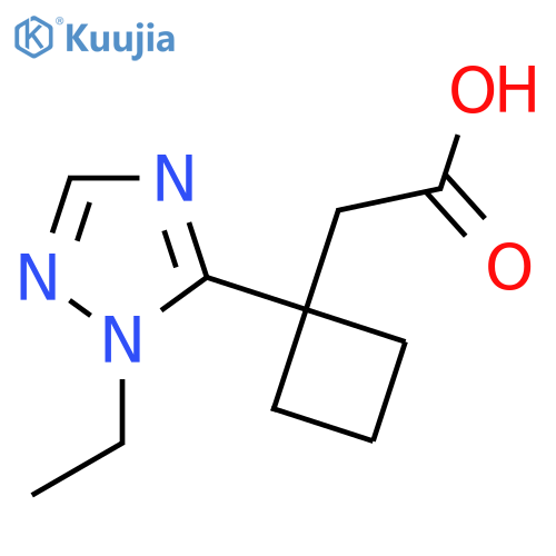 2-1-(1-ethyl-1H-1,2,4-triazol-5-yl)cyclobutylacetic acid structure