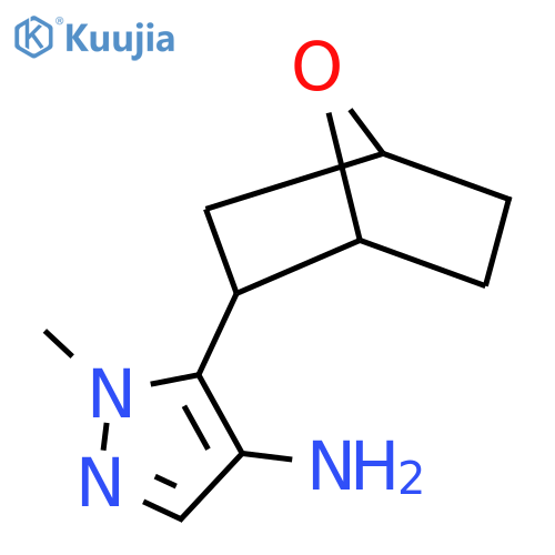1-methyl-5-{7-oxabicyclo2.2.1heptan-2-yl}-1H-pyrazol-4-amine structure