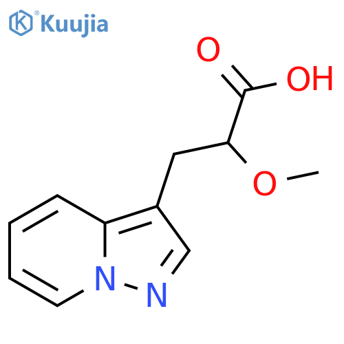 2-methoxy-3-{pyrazolo1,5-apyridin-3-yl}propanoic acid structure