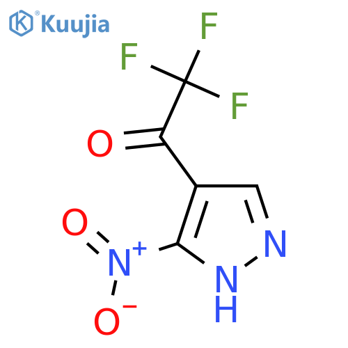 2,2,2-trifluoro-1-(3-nitro-1H-pyrazol-4-yl)ethan-1-one structure