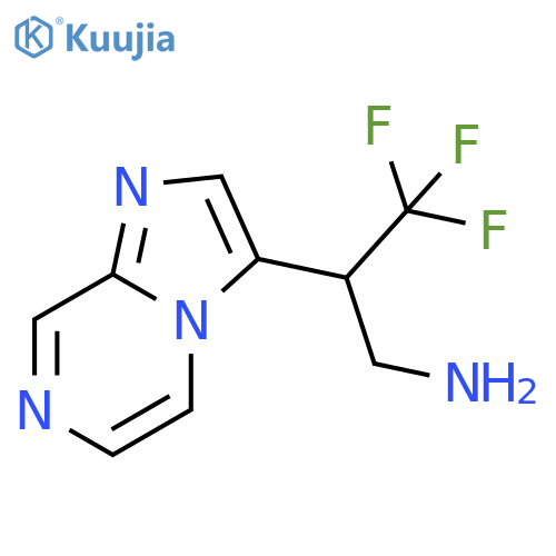 3,3,3-trifluoro-2-{imidazo1,2-apyrazin-3-yl}propan-1-amine structure