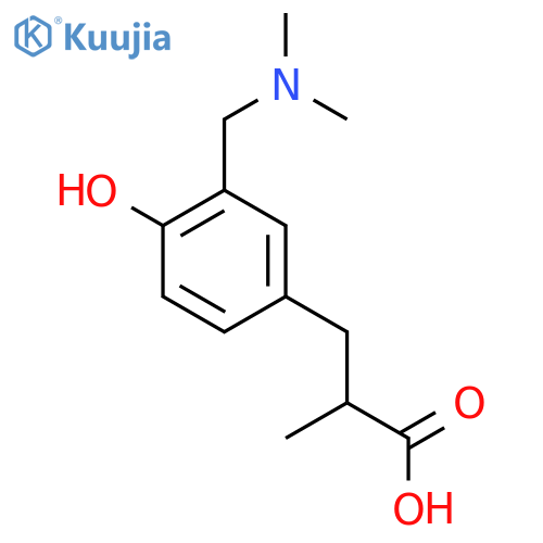 3-{3-(dimethylamino)methyl-4-hydroxyphenyl}-2-methylpropanoic acid structure