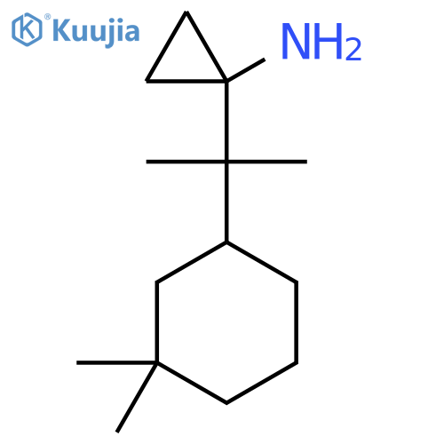 1-2-(3,3-dimethylcyclohexyl)propan-2-ylcyclopropan-1-amine structure