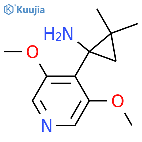 1-(3,5-dimethoxypyridin-4-yl)-2,2-dimethylcyclopropan-1-amine structure
