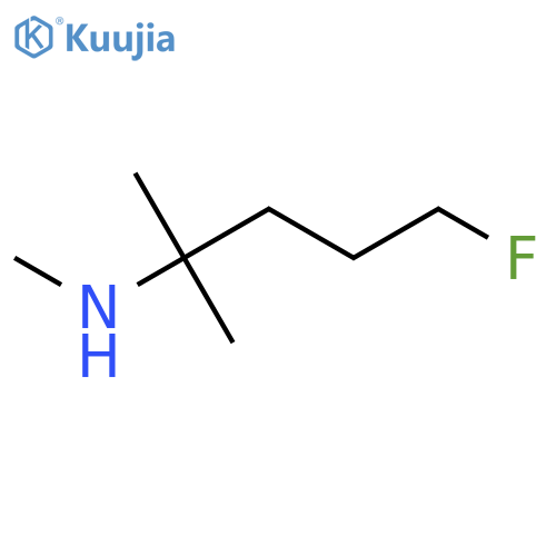 (5-fluoro-2-methylpentan-2-yl)(methyl)amine structure
