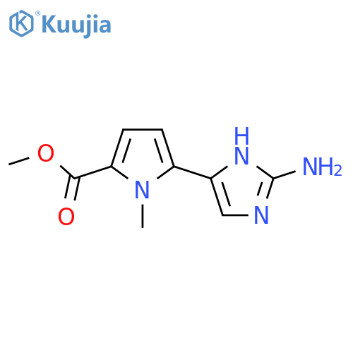 methyl 5-(2-amino-1H-imidazol-5-yl)-1-methyl-1H-pyrrole-2-carboxylate structure