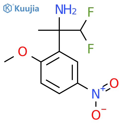 1,1-difluoro-2-(2-methoxy-5-nitrophenyl)propan-2-amine structure