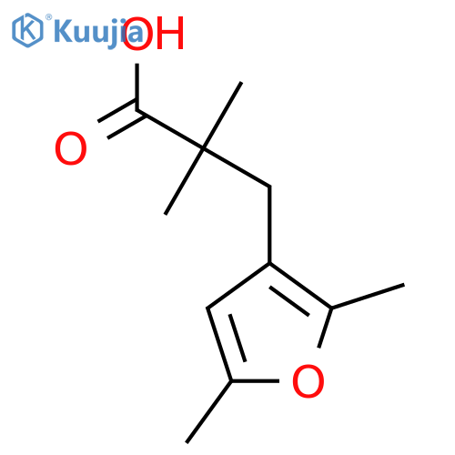 3-(2,5-dimethylfuran-3-yl)-2,2-dimethylpropanoic acid structure