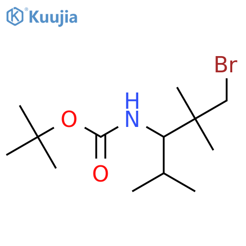 tert-butyl N-(1-bromo-2,2,4-trimethylpentan-3-yl)carbamate structure
