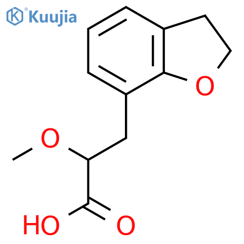 3-(2,3-dihydro-1-benzofuran-7-yl)-2-methoxypropanoic acid structure