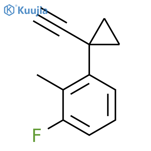 1-(1-ethynylcyclopropyl)-3-fluoro-2-methylbenzene structure