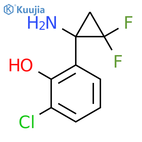 2-(1-amino-2,2-difluorocyclopropyl)-6-chlorophenol structure